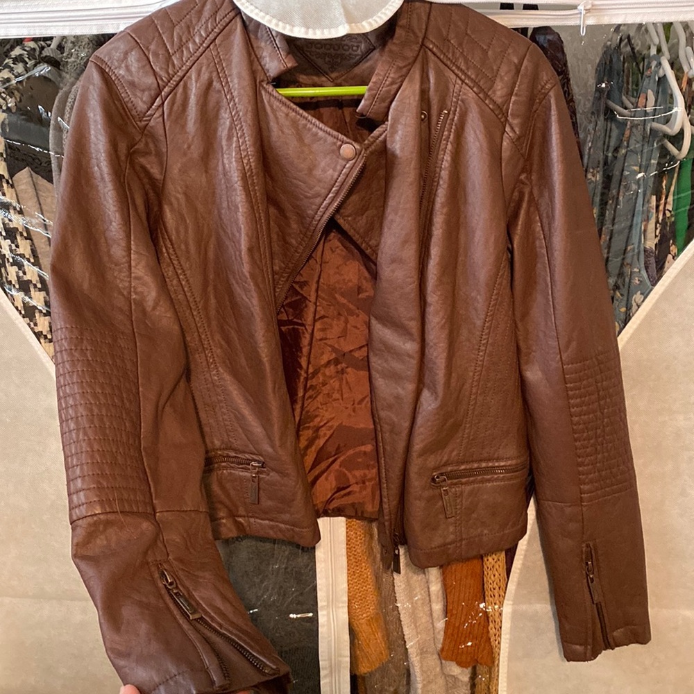 Faux leather jacket